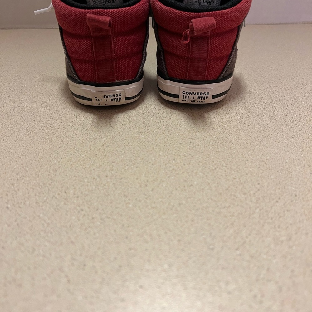 Black and Maroon Kid Converse Size 10 - Picture 3 of 8